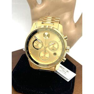 Movado Men's Watch 3600866 Bold Chronograph Swiss Quartz Gold Steel 44mm